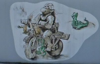 Steinzeit-Biker